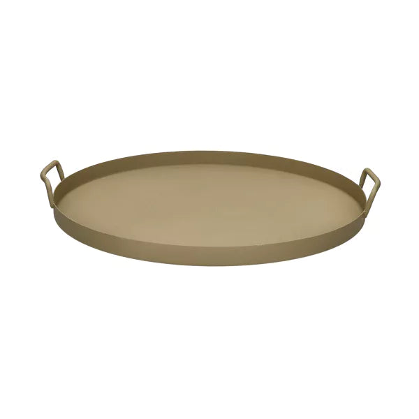 TABULEIRO 45CM METAL BEIGE