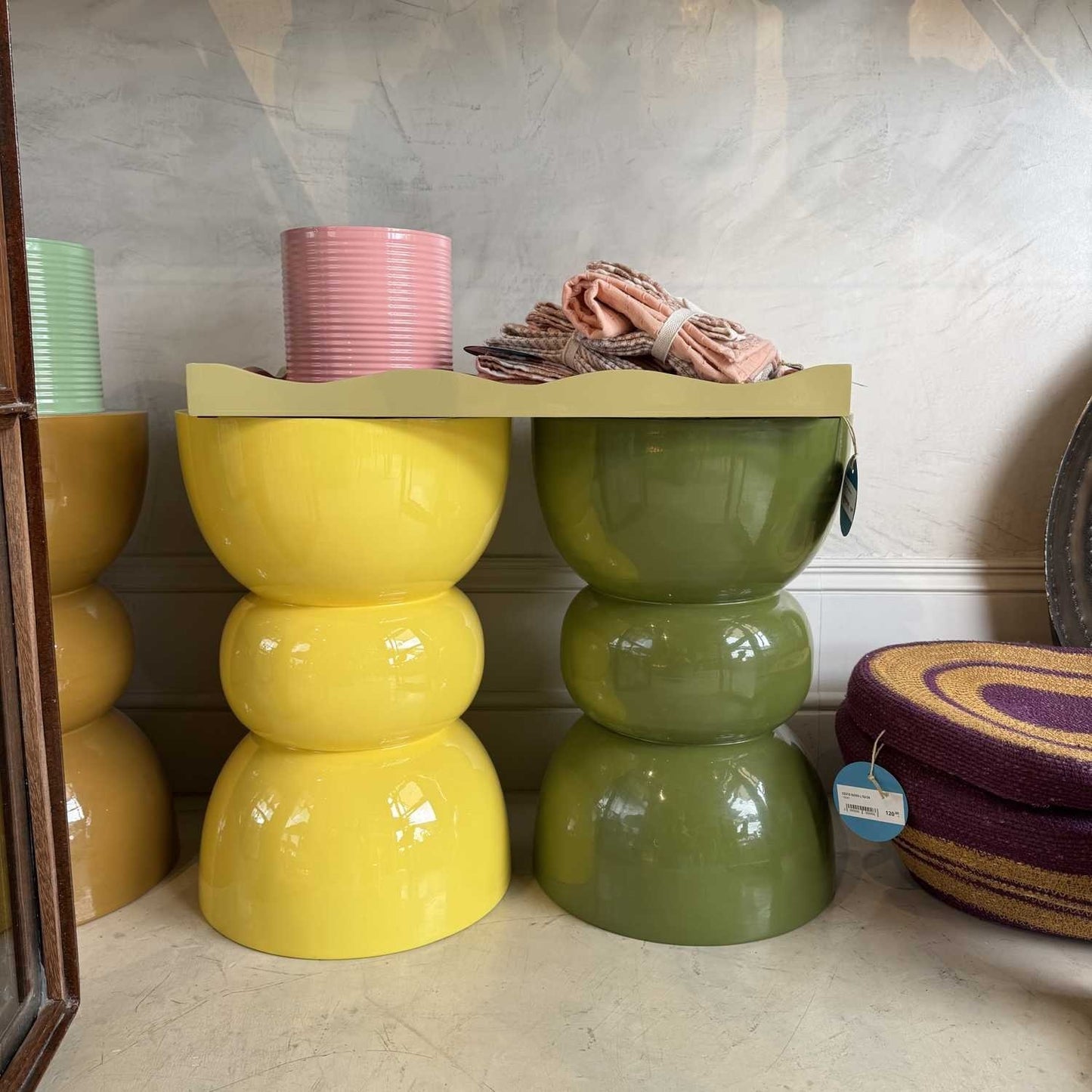 BANCO METAL JAUNE 45CM