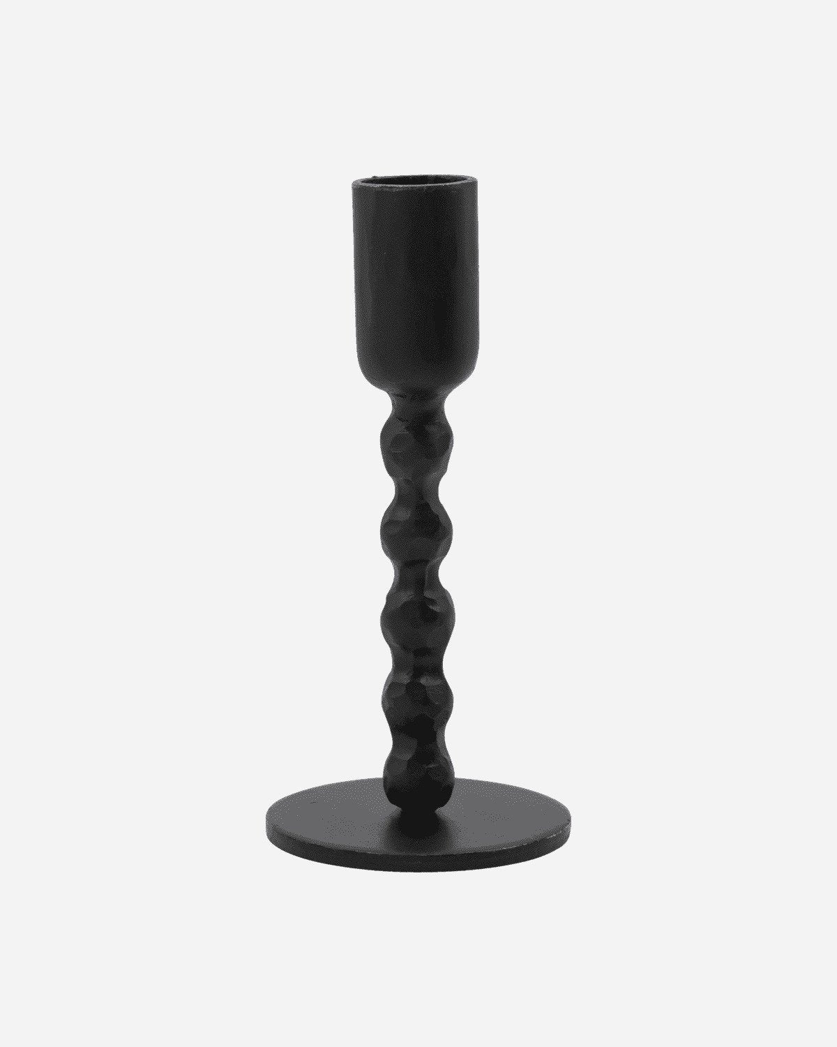 CASTIÇAL BOLAS FERRO PRETO 13,5