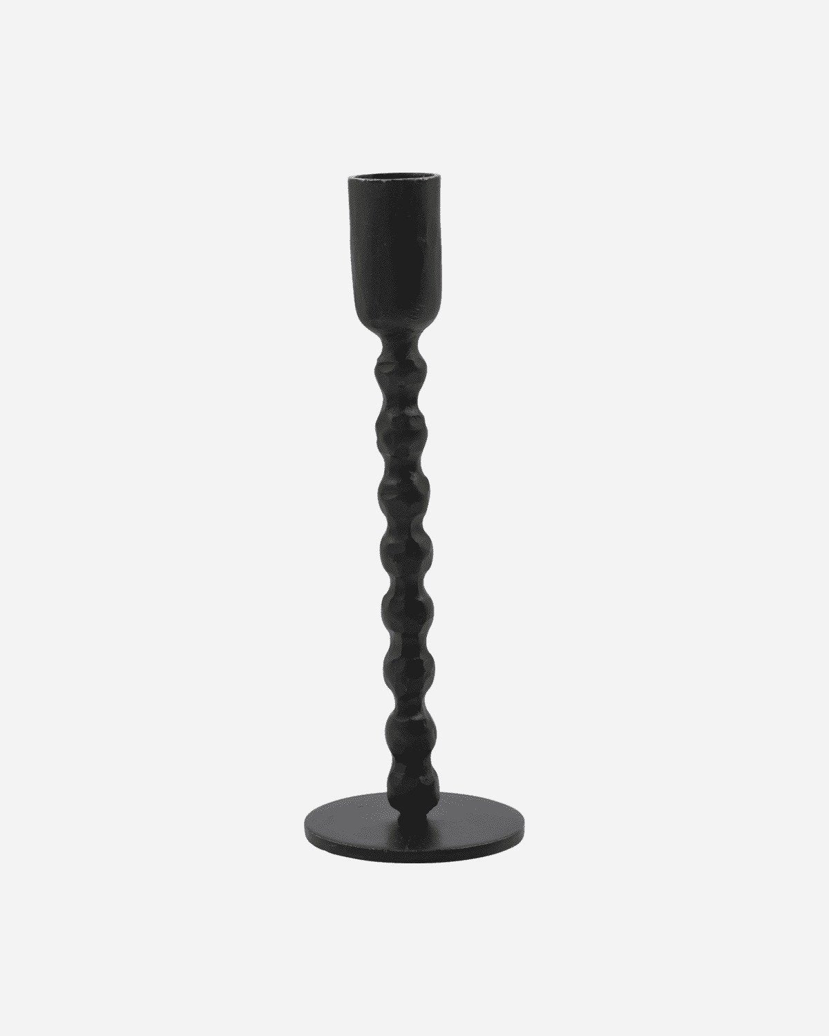 CASTIÇAL BOLAS FERRO PRETO 18,5