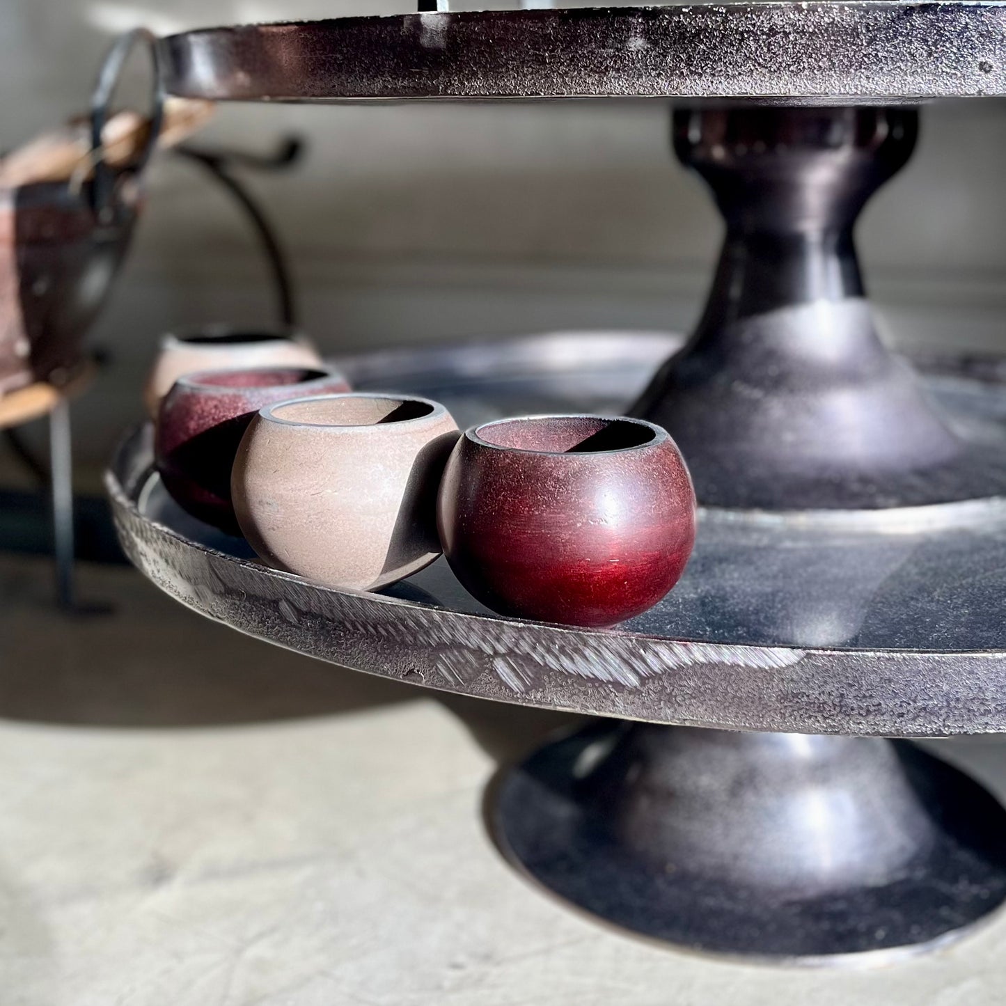 LARGE IRON CACHE-POT