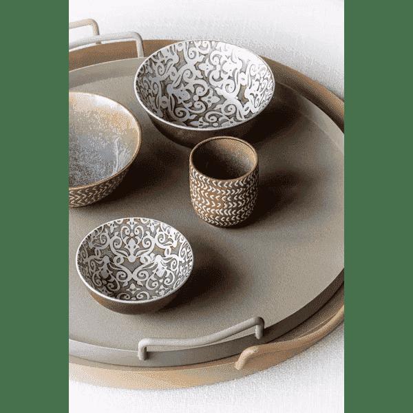 TABULEIRO 51CM METAL OCHER