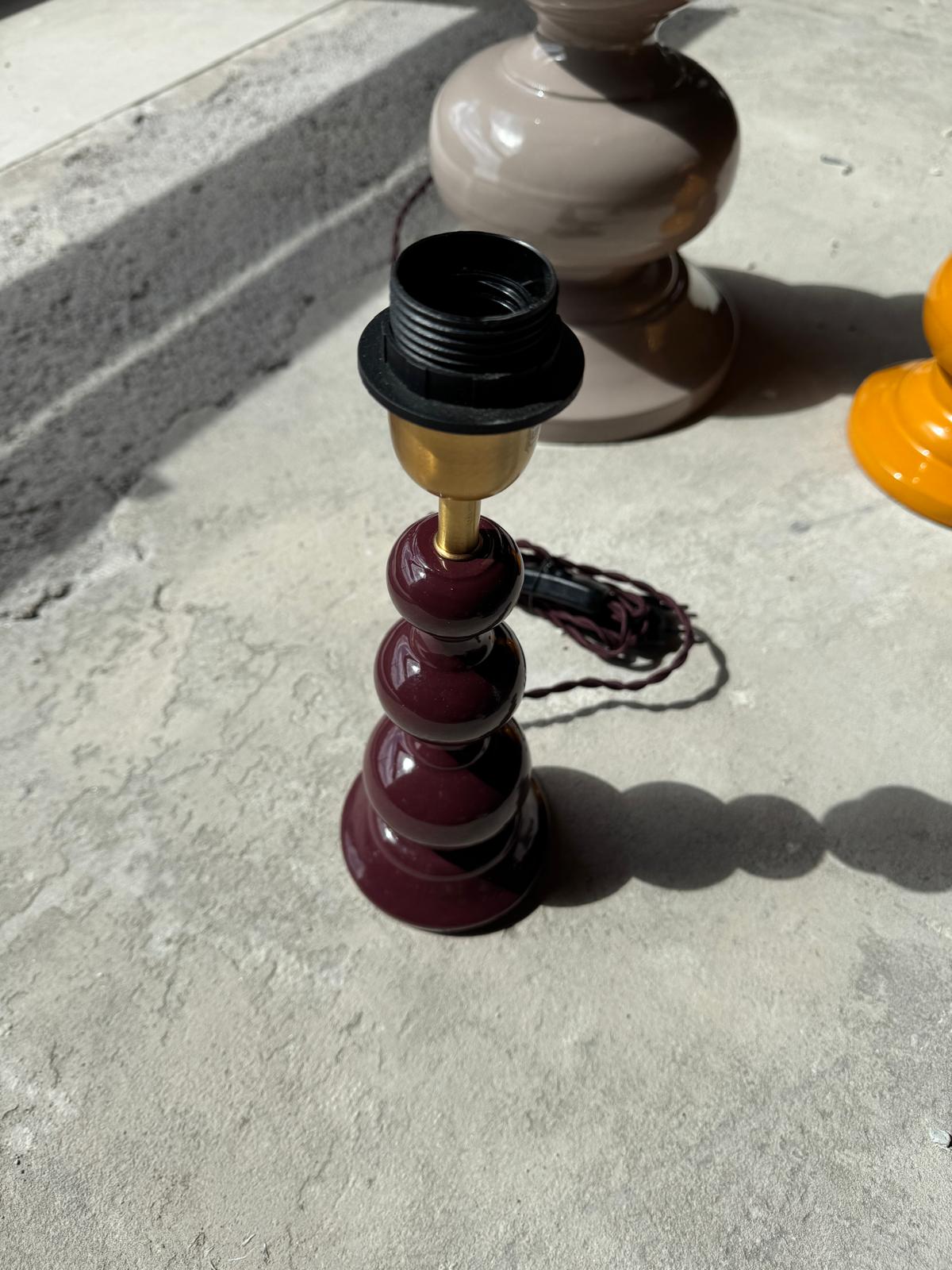 CANDEEIRO DE MESA 30CM BORDEAUX