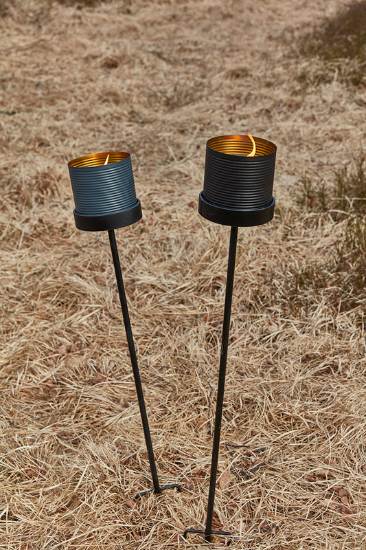 Tin candle holder
