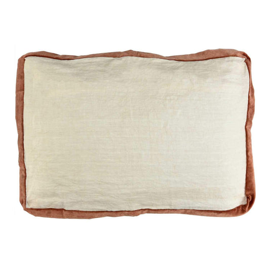 ALMOFADA LINHO/VELUDO 60/40