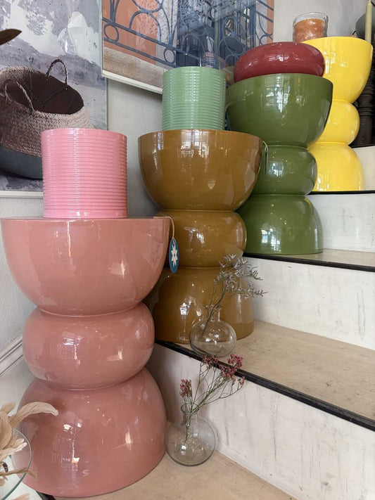 BANCO METAL JAUNE 45CM