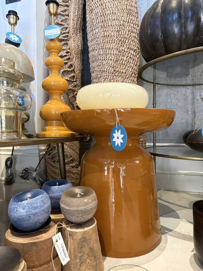 BANCO METAL OCRE 43CM