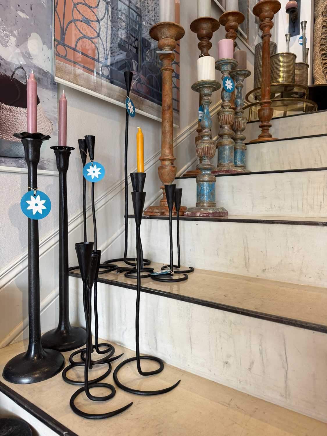 CASTIÇAL FERRO ESPIRAL