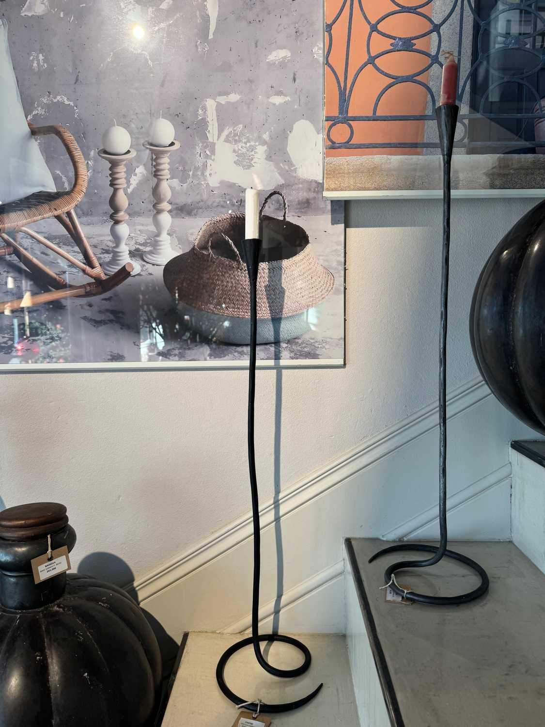 CASTIÇAL FERRO ESPIRAL