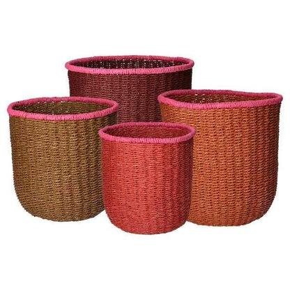 CONJ 4 CESTOS CORES