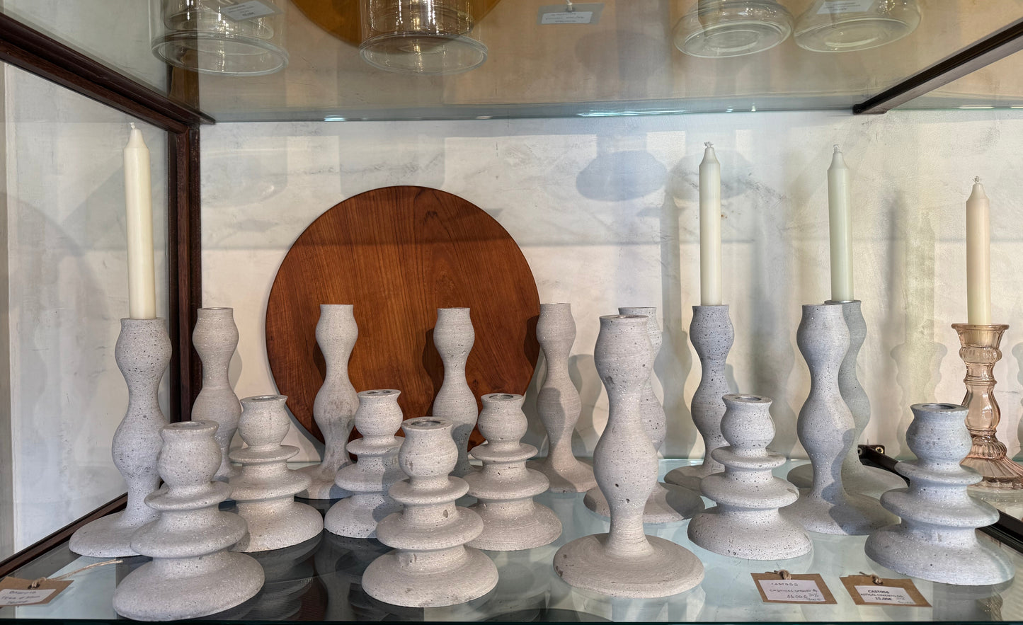 SMALL CEMENT CANDLEHOLDER