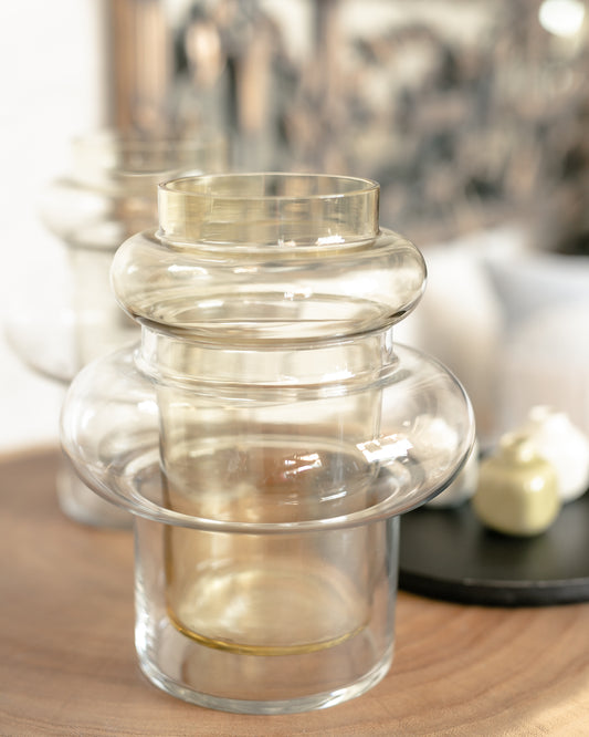 2 PIECE GLASS JAR