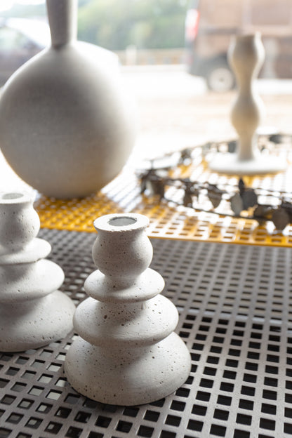 SMALL CEMENT CANDLEHOLDER