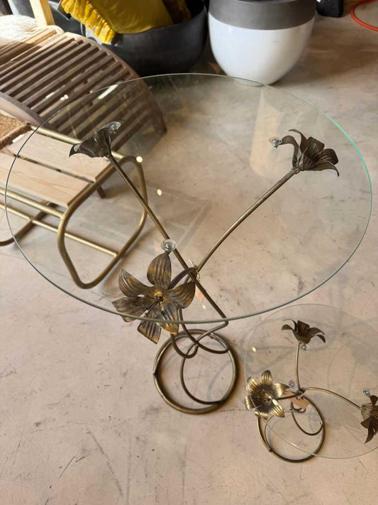 MESA FLOR LATÃO