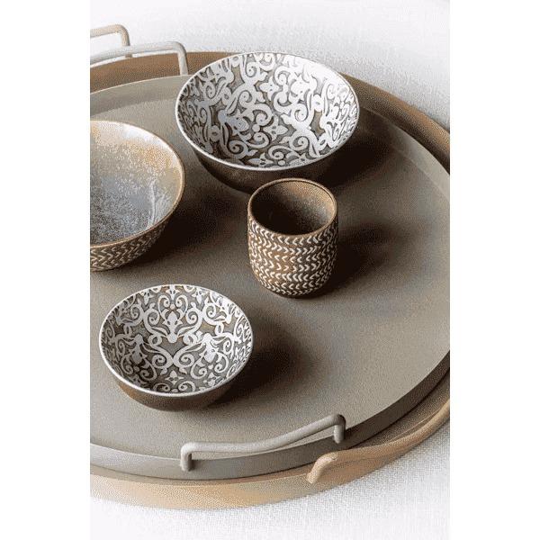 TABULEIRO 51CM METAL OCHER